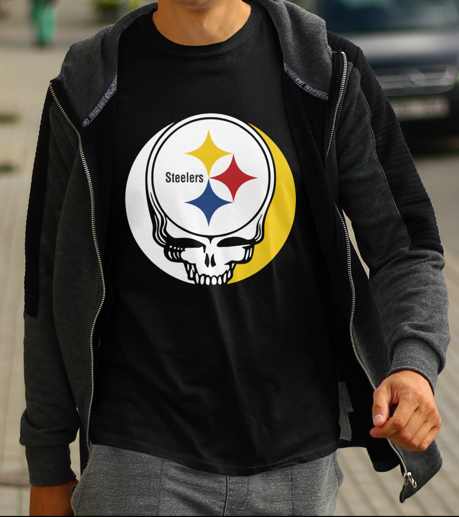 GRATEFUL DEAD Steelers Skull With Team T-Shirt