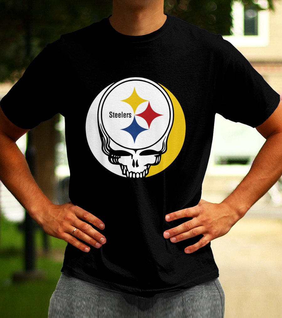 GRATEFUL DEAD Steelers Skull With Team T-Shirt