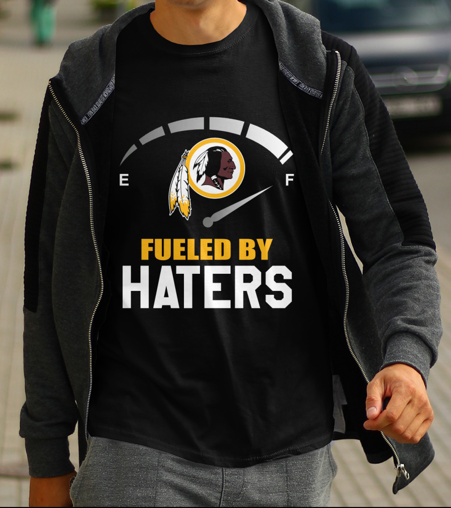 Fueled By Haters Washington Redskins Logo Fuel Gauge T-Shirt