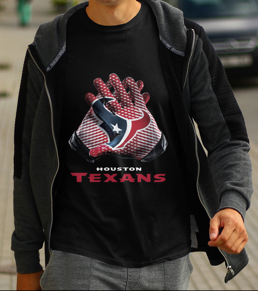 Houston Texans Nfl Team Gloves T-Shirt