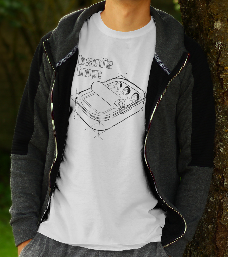 Beastie Boys Album Cover With Iconic Three Band Members In Sardine Can T-Shirt