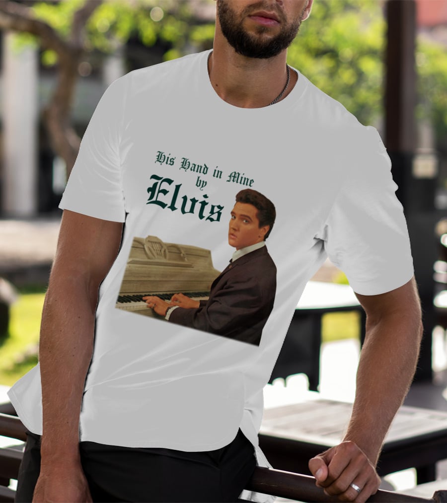 His Hand In Mine By Elvis At Piano T-Shirt