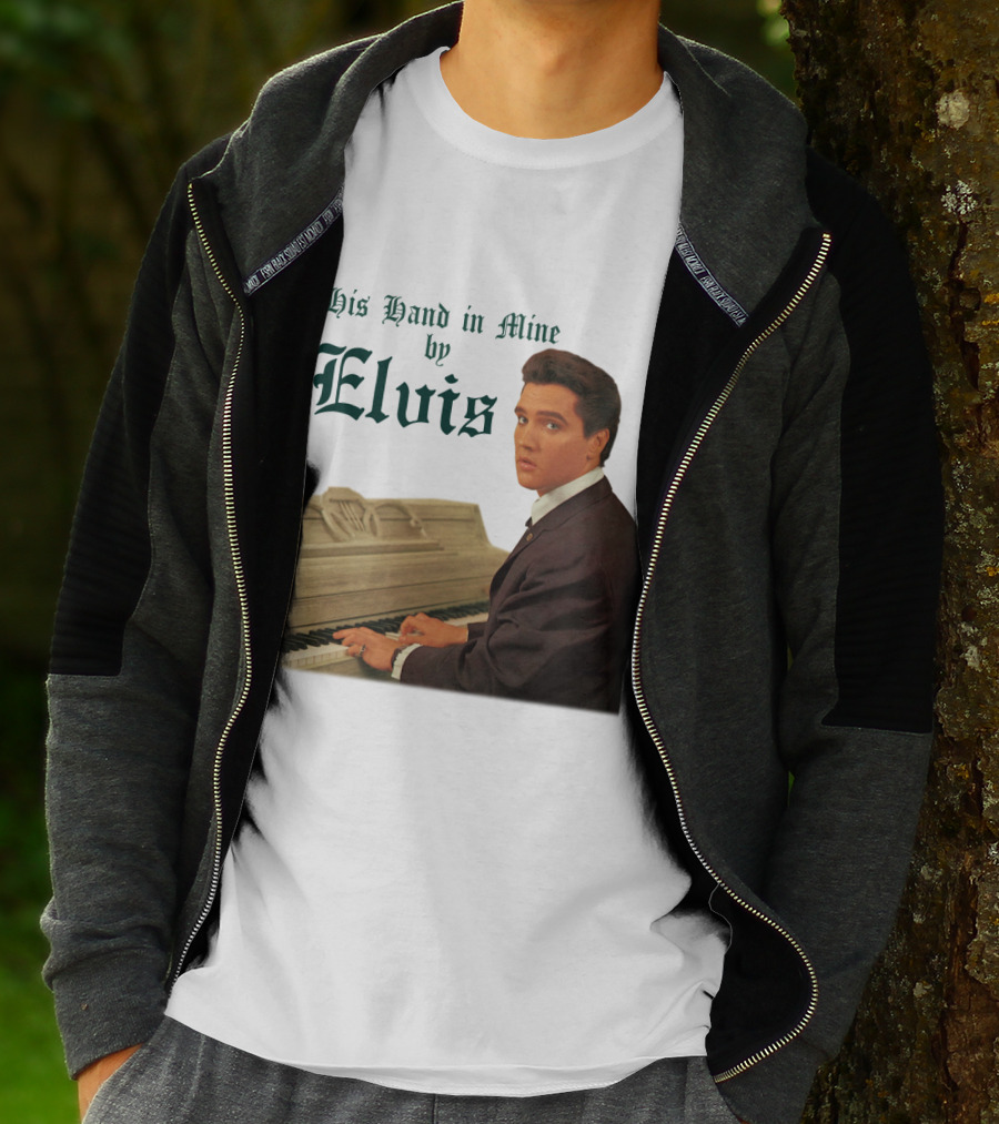 His Hand In Mine By Elvis At Piano T-Shirt
