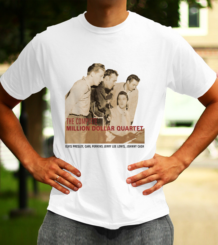 The Complete Million Dollar Quartet Elvis Presley Carl Perkins Jerry Lee Lewis Johnny Cash T-Shirt