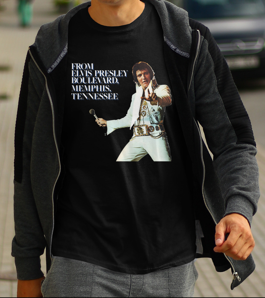 From Elvis Presley Boulevard Memphis Tennessee T-Shirt