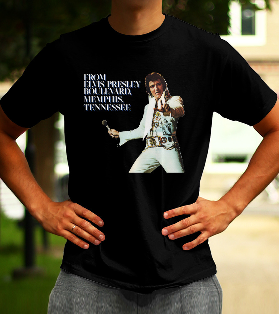 From Elvis Presley Boulevard Memphis Tennessee T-Shirt