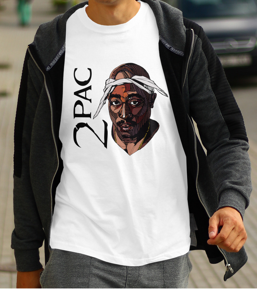 Tupac Shakur 2Pac Bandana Rapn T-Shirt