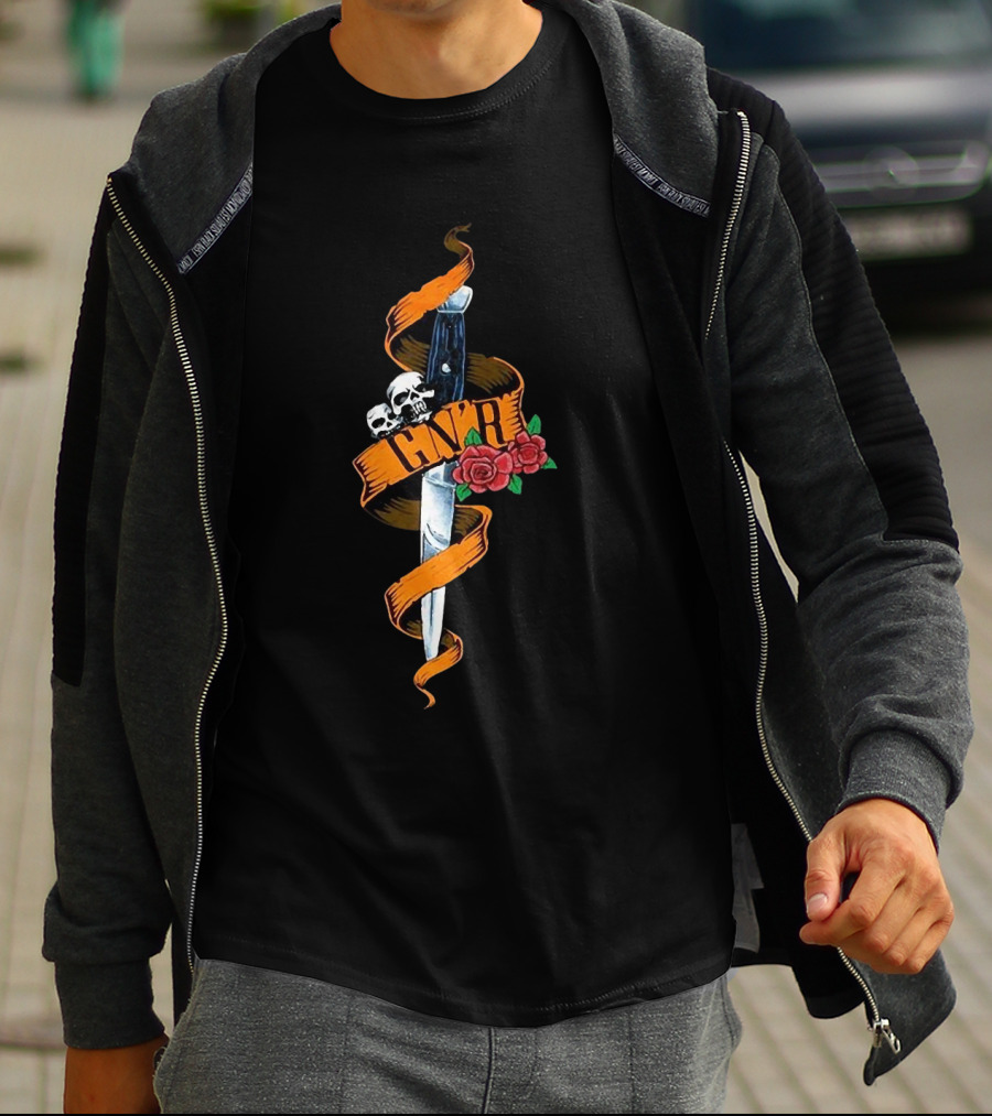 GNR Skull Dagger Roses T-Shirt
