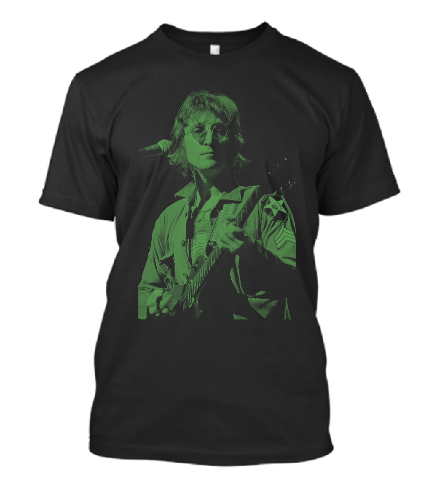 Jln 03 John Lennon Iconic Green Photograph T-Shirt