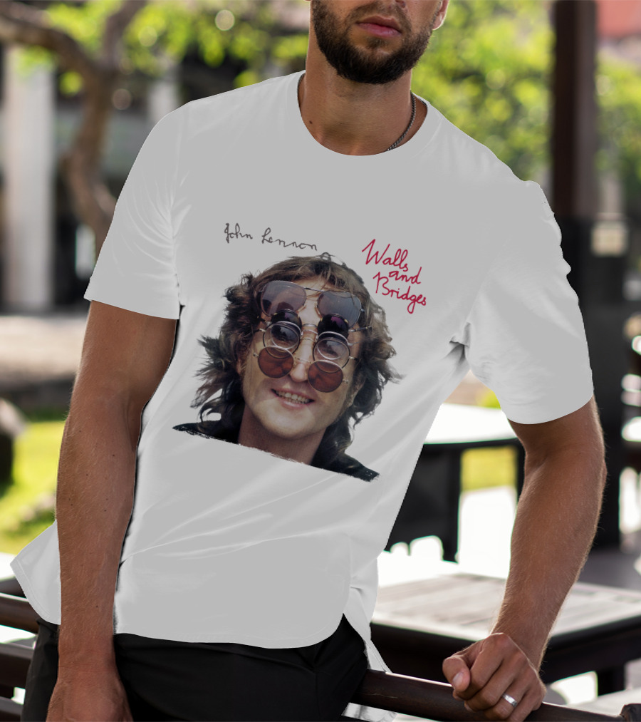 John Lennon Walls And Bridges Album Iconic Multi-Lens Sunglasses T-Shirt