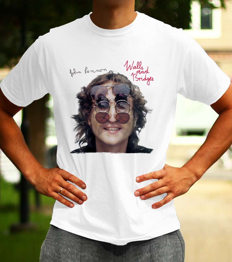 John Lennon Walls And Bridges Album Iconic Multi-Lens Sunglasses T-Shirt