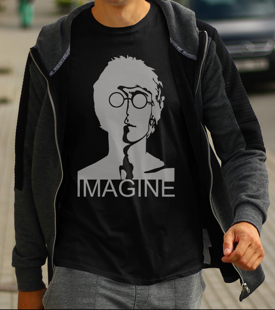 Imagine John Lennon Silhouette Glasses T-Shirt