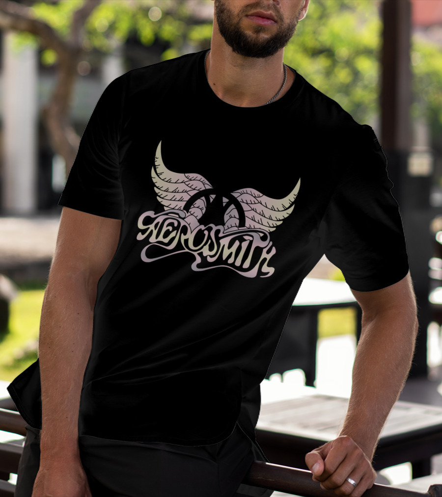 Aerosmith Winged Logo Faded Pinks T-Shirt