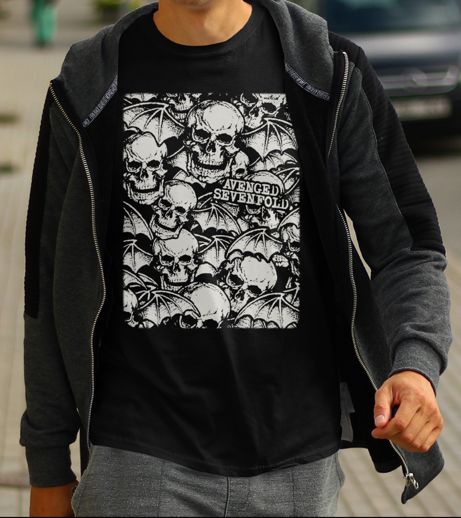 Avenged Sevenfold Skull And Bat Wings T-Shirt