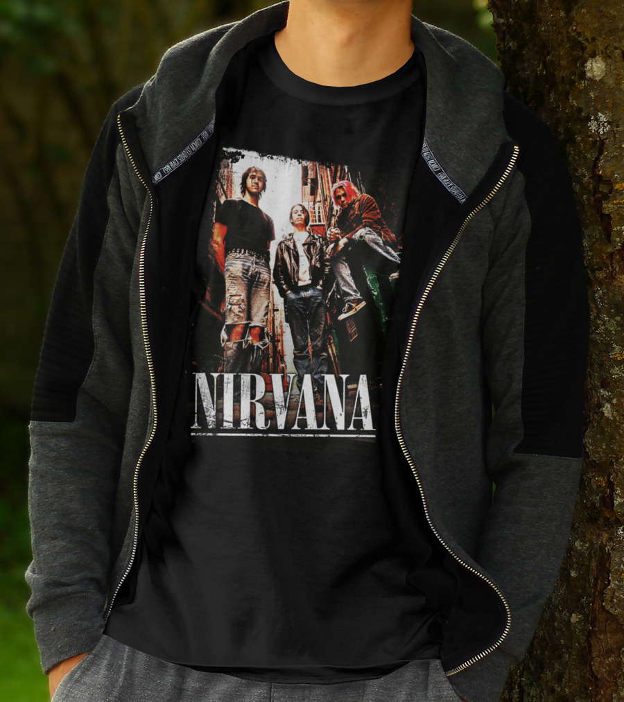 Nirvana Nvn 14 Grunge Band Photo T-Shirt