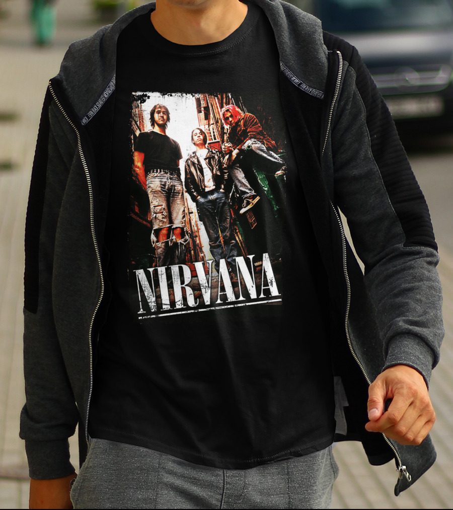 Nirvana Nvn 14 Grunge Band Photo T-Shirt