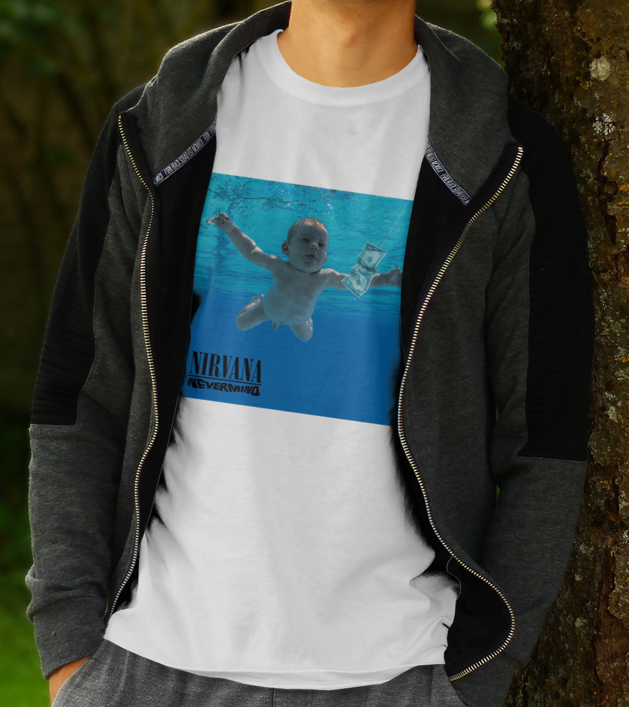 Nirvana Nevermind Album Cover Baby In Pool With Dollar Bill T-Shirt