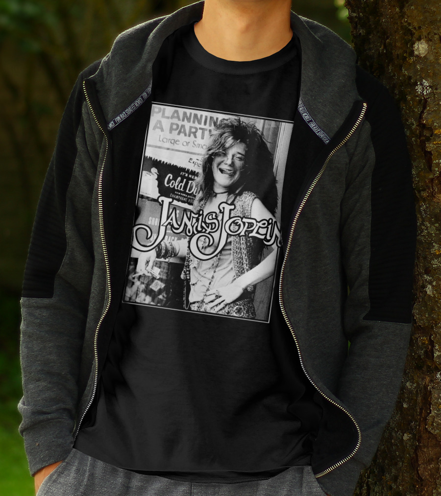 Janis Joplin Cold Drink Planning A Party T-Shirt