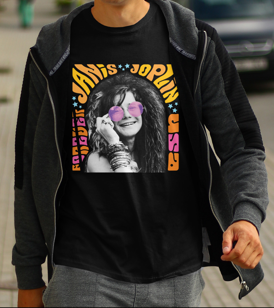 Janis Joplin Forever USA JNJL 09 Postage Stamp T-Shirt