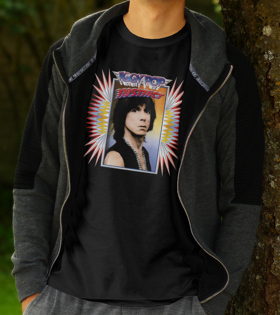 Iggy Pop Instinct Album Cover Vintage Style T-Shirt
