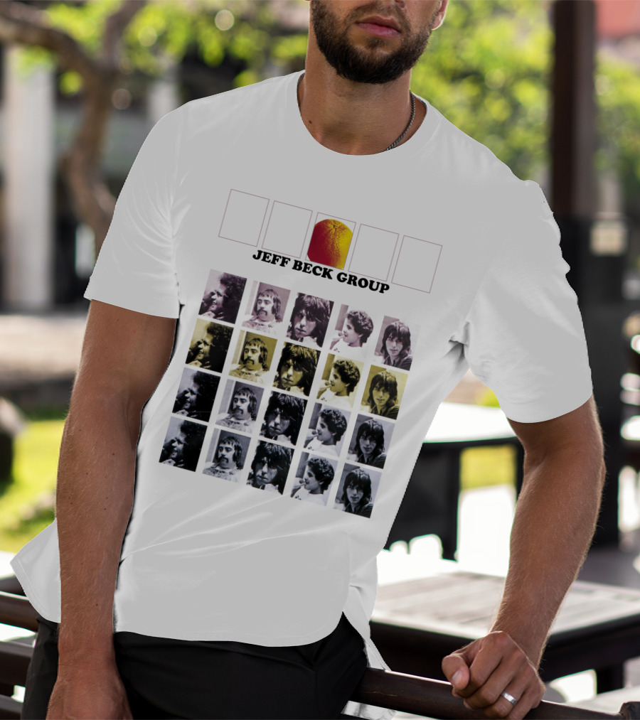 TJB 10 The Jeff Beck Group Retro Collage Portraits T-Shirt