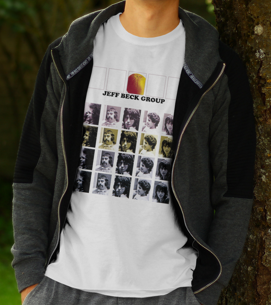 TJB 10 The Jeff Beck Group Retro Collage Portraits T-Shirt