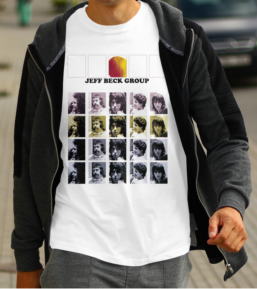 TJB 10 The Jeff Beck Group Retro Collage Portraits T-Shirt
