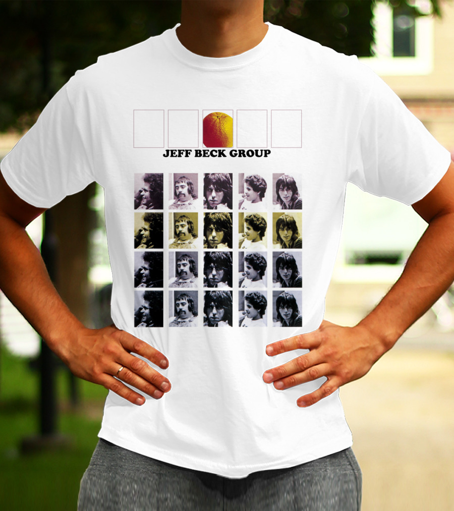 TJB 10 The Jeff Beck Group Retro Collage Portraits T-Shirt