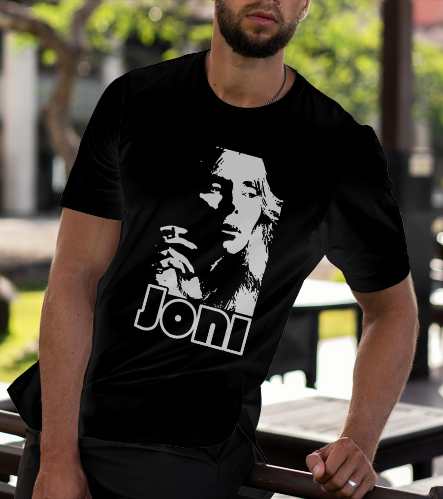 Joni Mitchell Black And White Classic T-Shirt