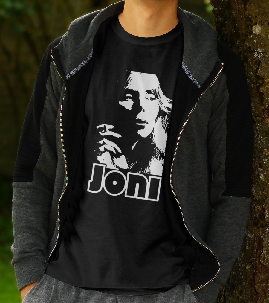 Joni Mitchell Black And White Classic T-Shirt