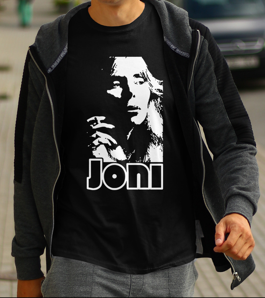 Joni Mitchell Black And White Classic T-Shirt