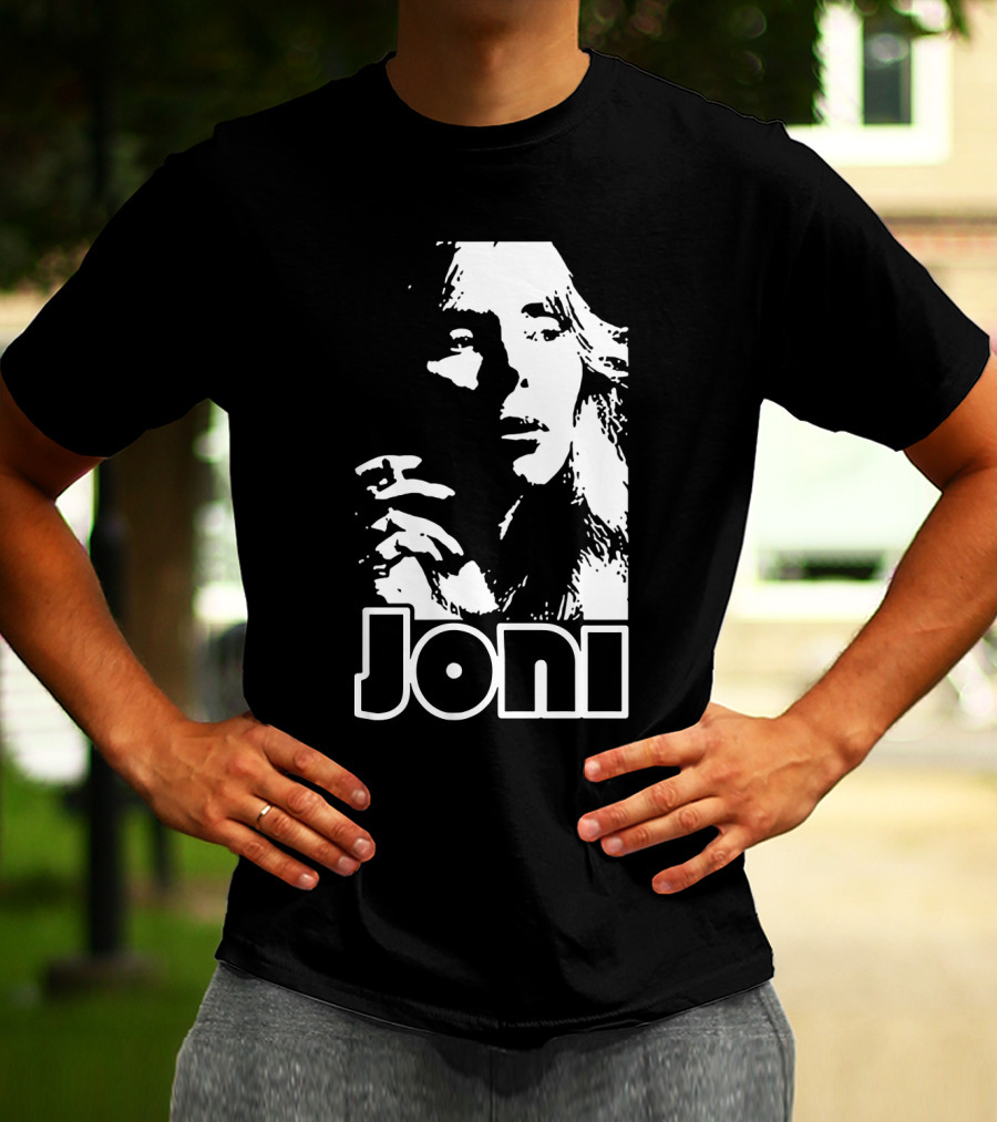 Joni Mitchell Black And White Classic T-Shirt