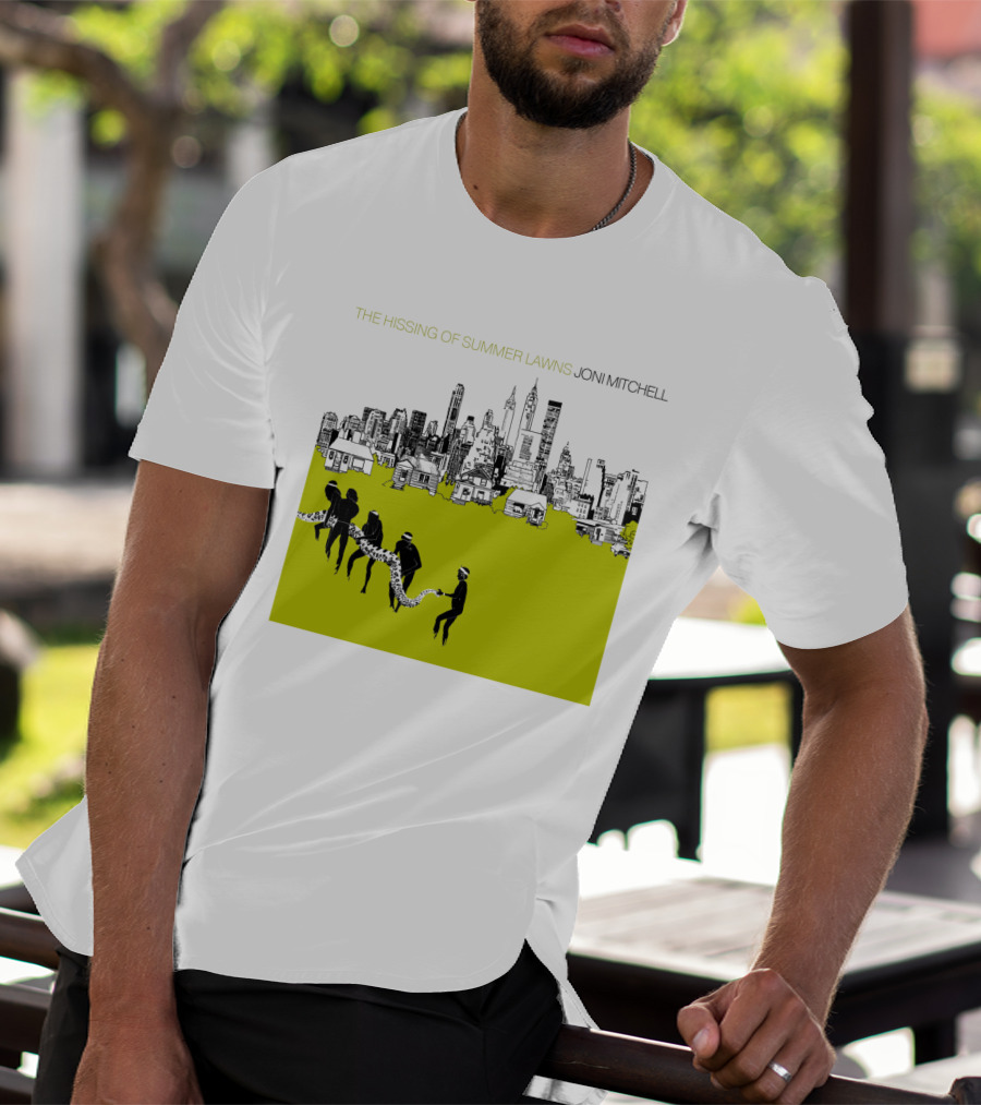 Joni Mitchell The Hissing Of Summer Lawns Cityscape Lawns T-Shirt