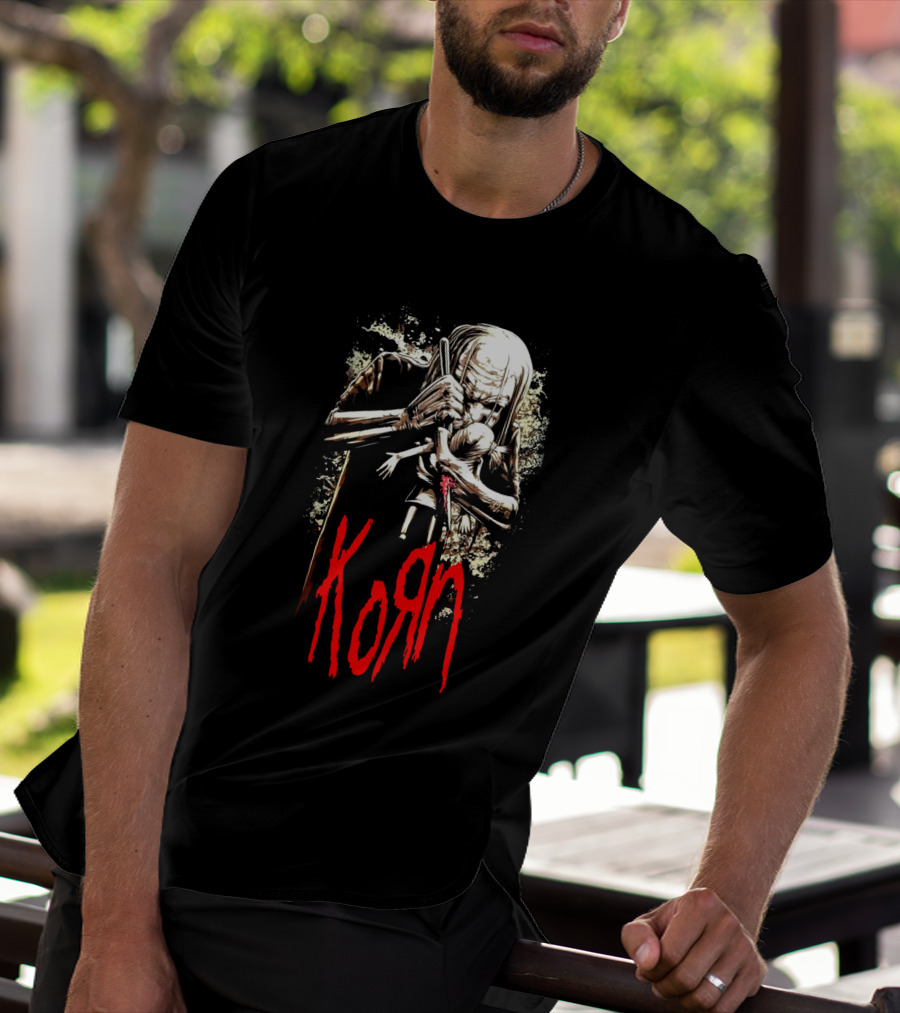 Korn 03 Dark Figure Embrace Bold Red T-Shirt