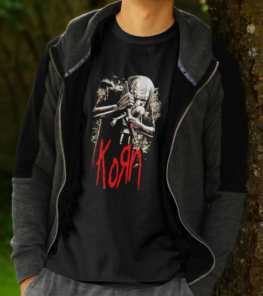 Korn 03 Dark Figure Embrace Bold Red T-Shirt