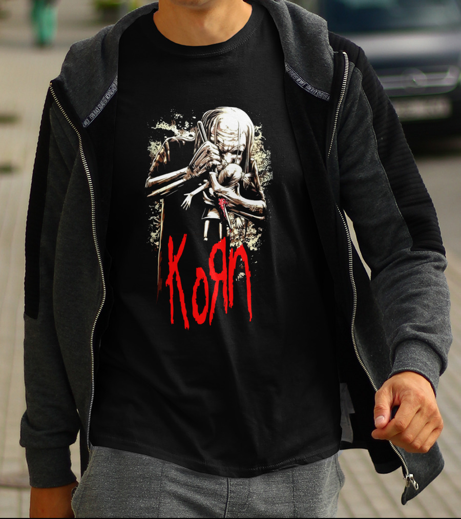 Korn 03 Dark Figure Embrace Bold Red T-Shirt