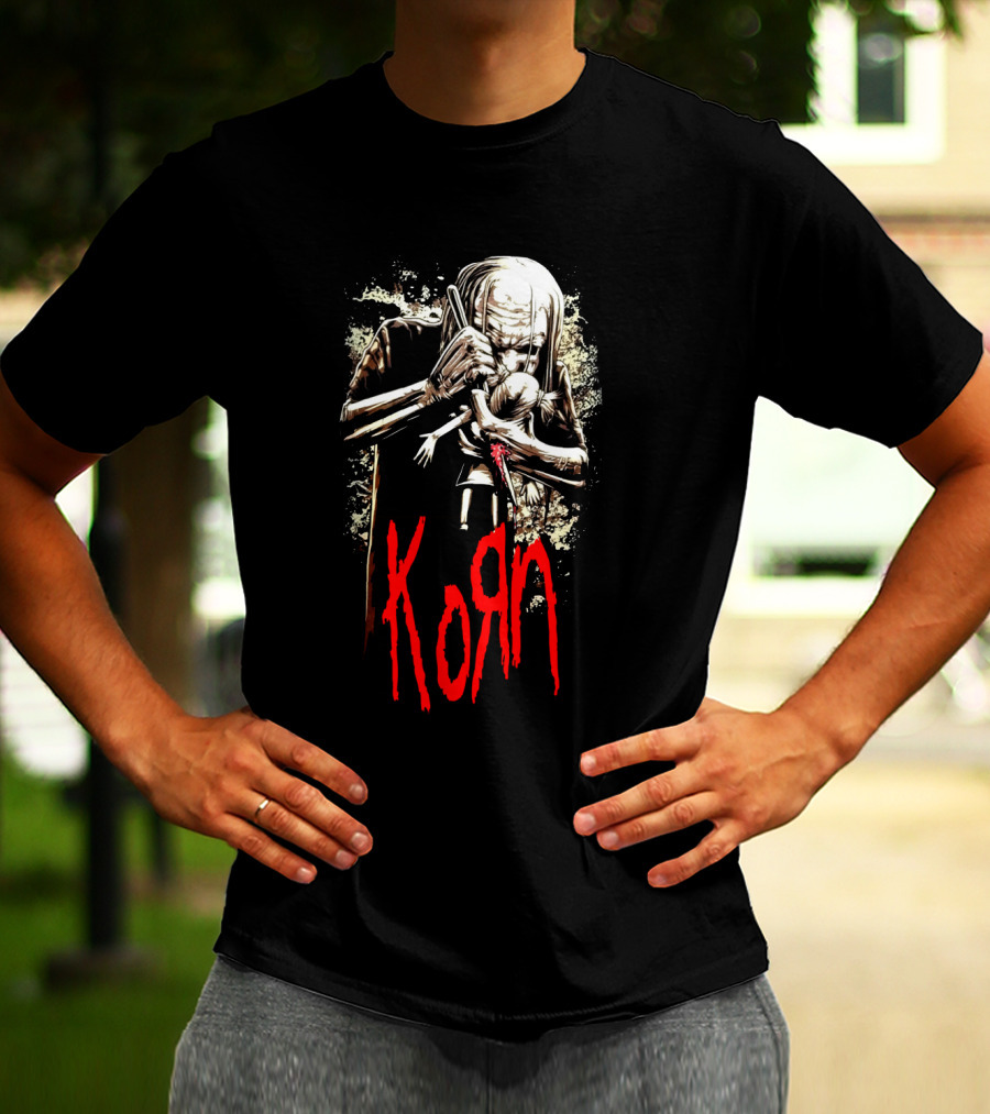 Korn 03 Dark Figure Embrace Bold Red T-Shirt