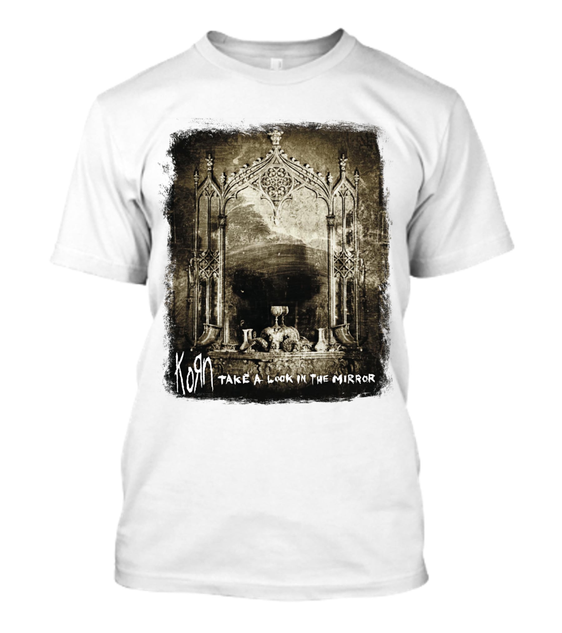 KORN Take A Look In The Mirror Gothic Arch Reflection T-Shirt