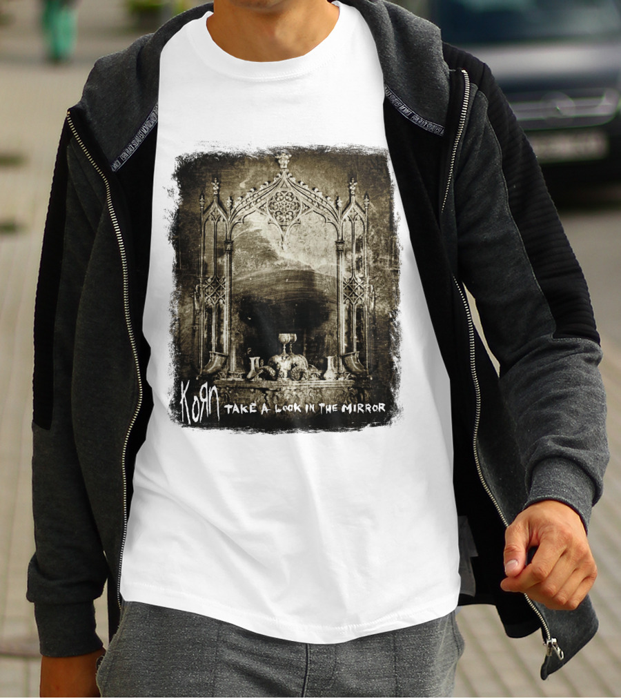 KORN Take A Look In The Mirror Gothic Arch Reflection T-Shirt