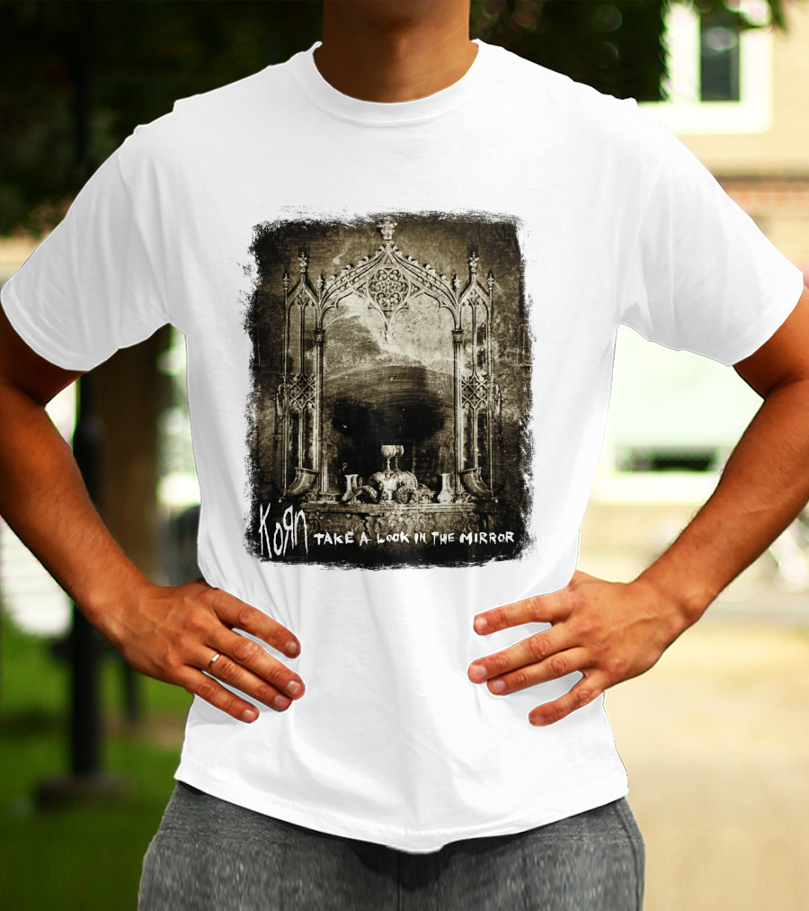 KORN Take A Look In The Mirror Gothic Arch Reflection T-Shirt
