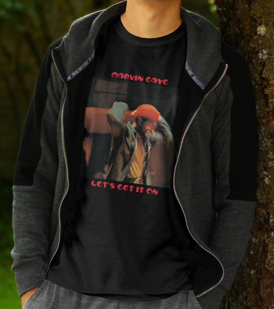Marvin Gaye Let's Get It On Album Cover Image T-Shirt