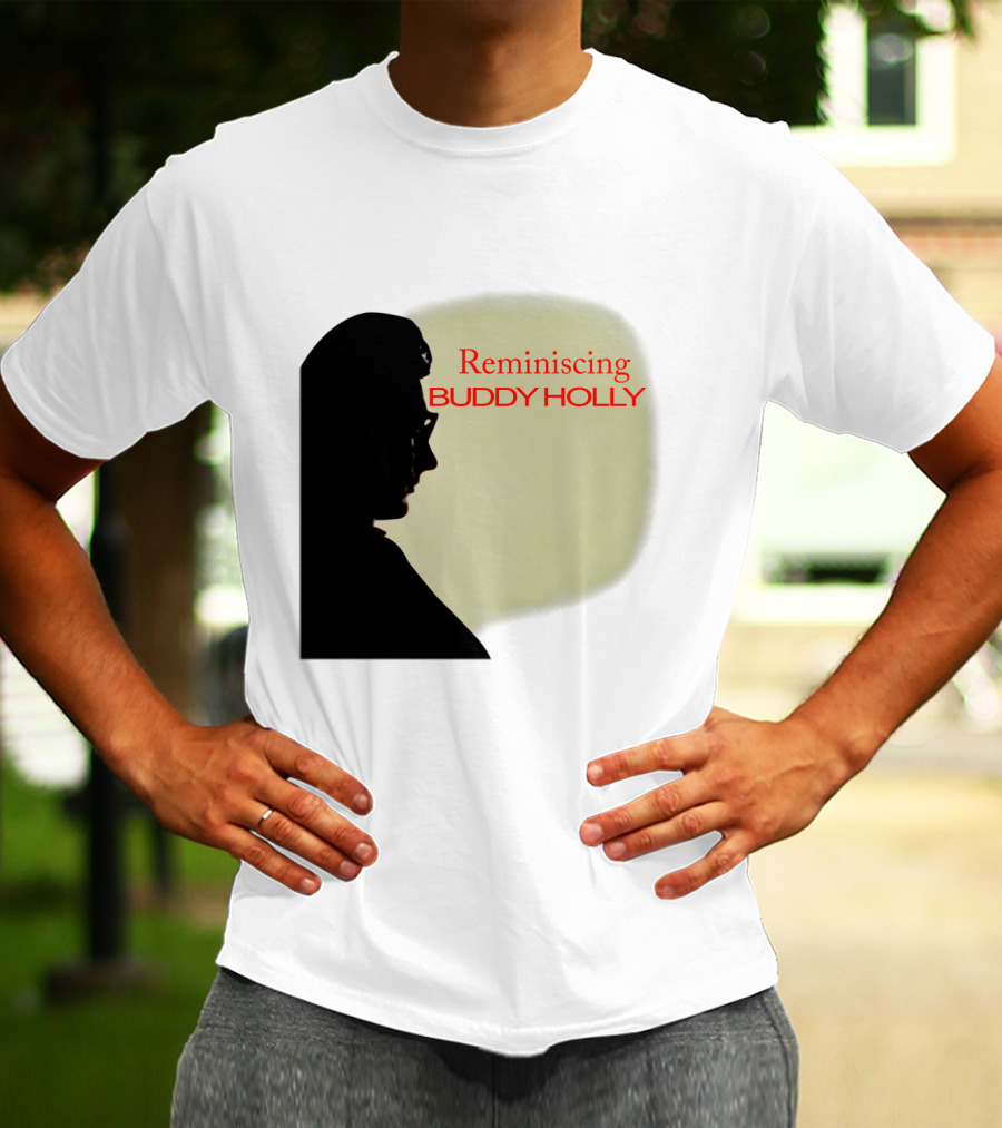 Reminiscing Buddy Holly Iconic Silhouette T-Shirt