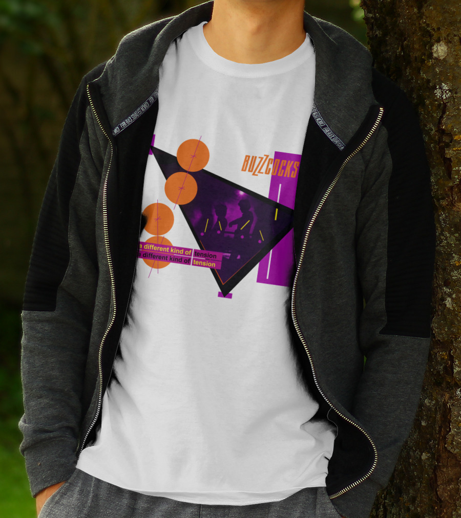 Buzzcocks A Different Kind Of Tension BZC 04 Purple Triangle T-Shirt