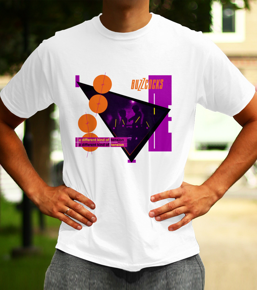 Buzzcocks A Different Kind Of Tension BZC 04 Purple Triangle T-Shirt