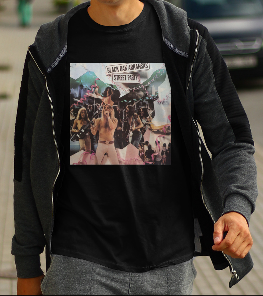 Black Oak Arkansas Street Party Live Performance Collage T-Shirt