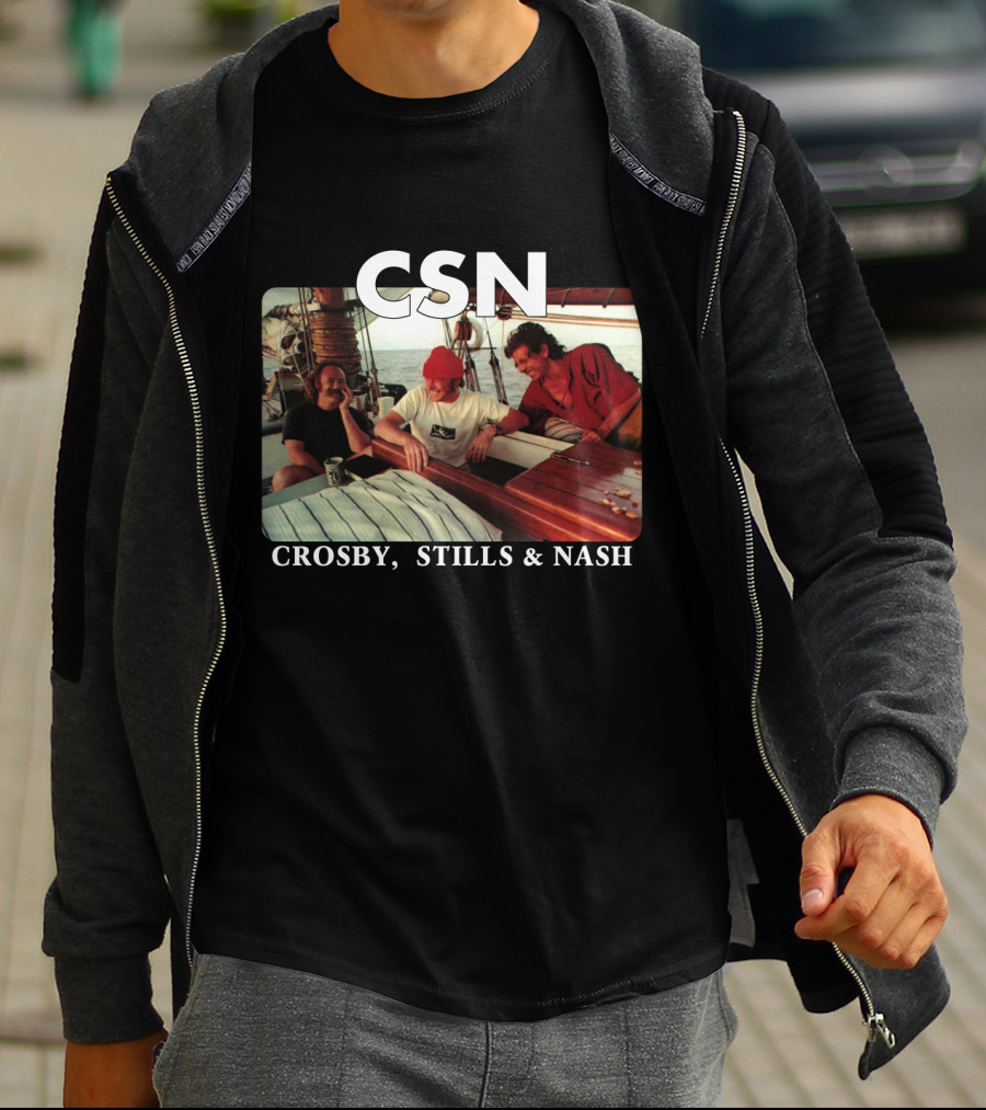 Csn Crosby Stills & Nash Band Sailboat T-Shirt