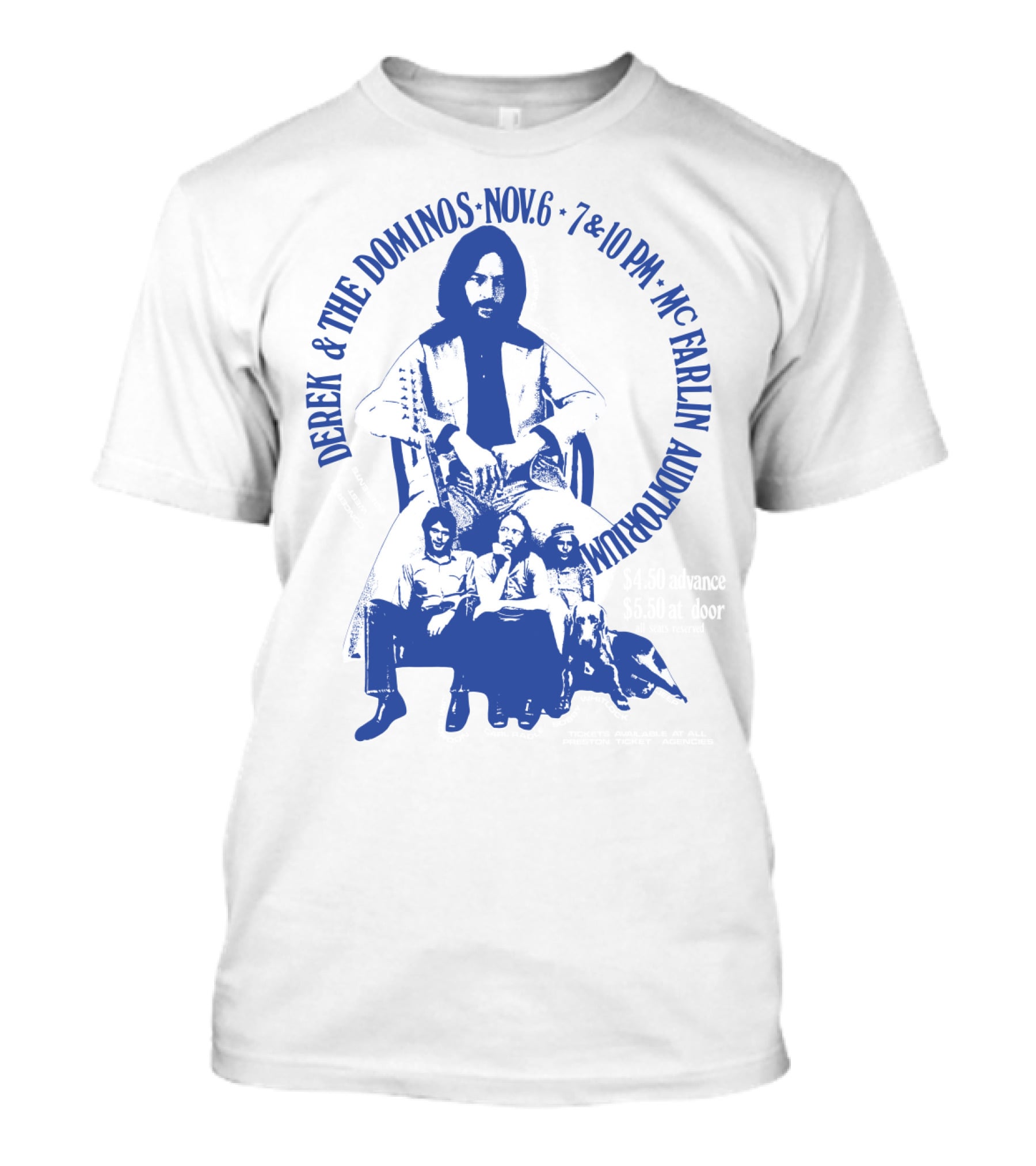 Derek & The Dominos Nov. 6 Mcfarlin Auditorium 7 & 10 Pm T-Shirt