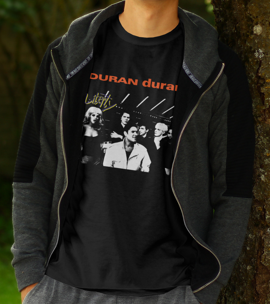 Duran Duran Liberty Album Cover Black And White Group T-Shirt