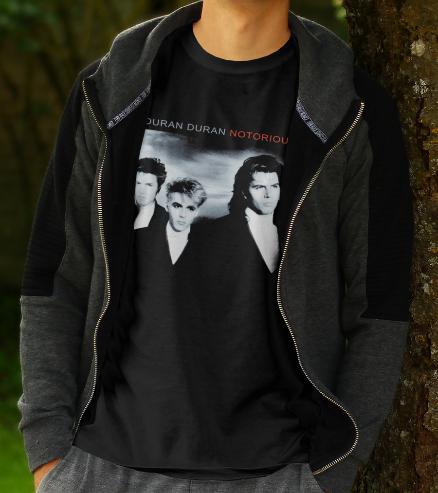 Duran Duran Notorious 1986 Album Cover Black And White Trio T-Shirt