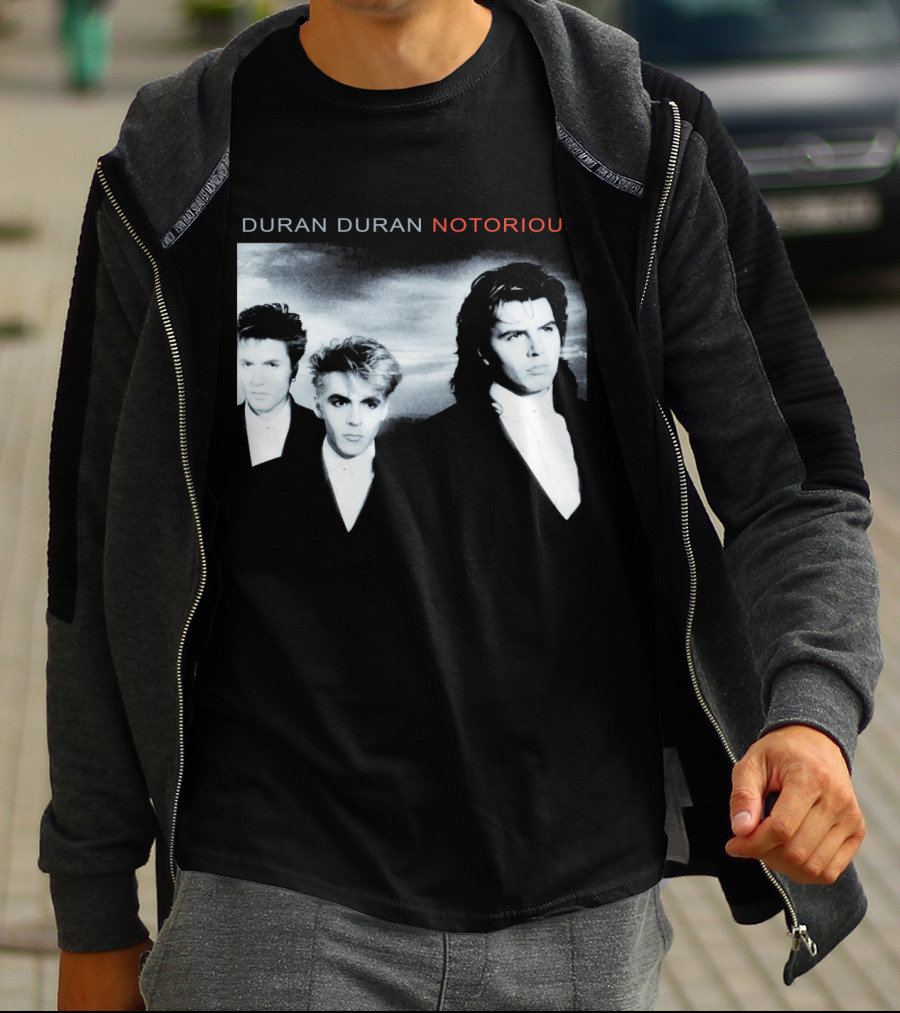 Duran Duran Notorious 1986 Album Cover Black And White Trio T-Shirt